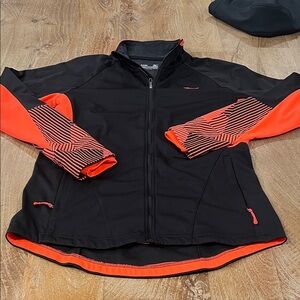 Mizuno Black and Orange Performance Jacket
